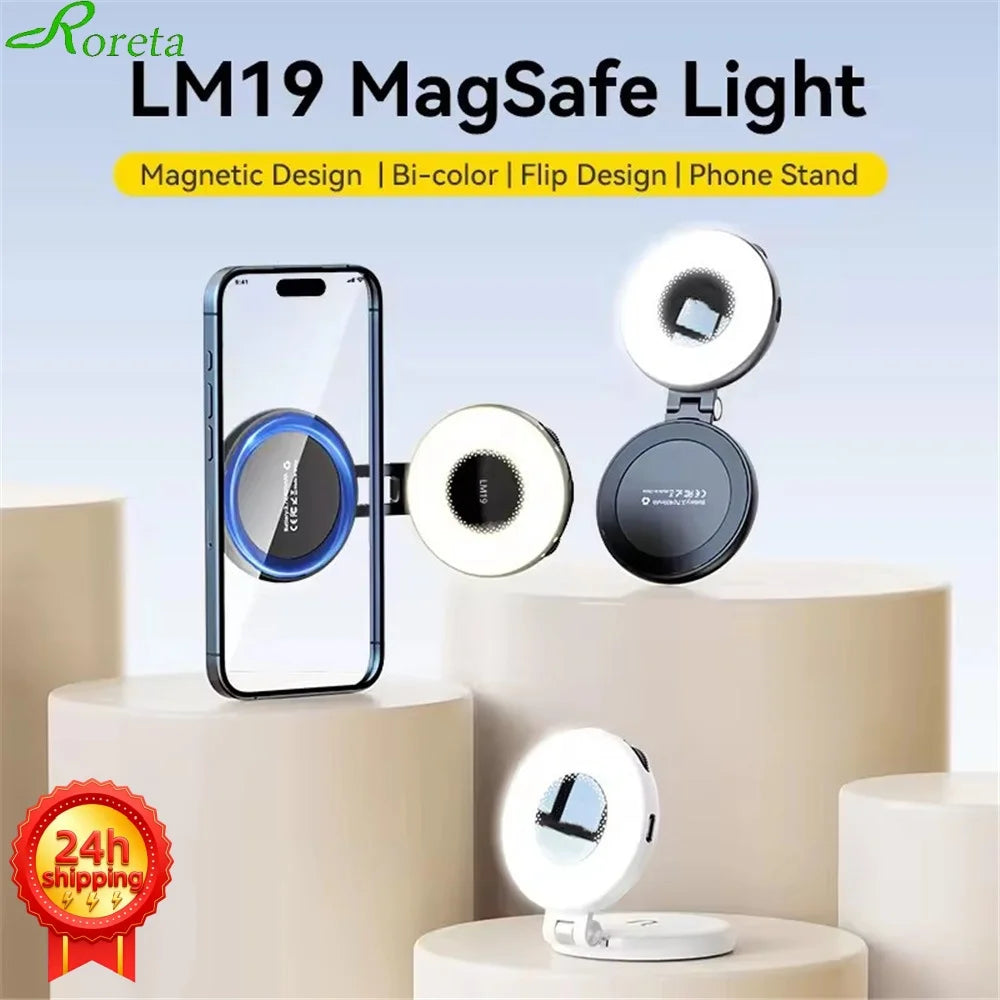 MagSafe Flip Fill Light – Compact Bi-Color Adjustable LED